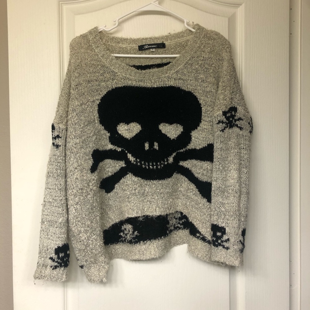 Skull and cross bones sweater